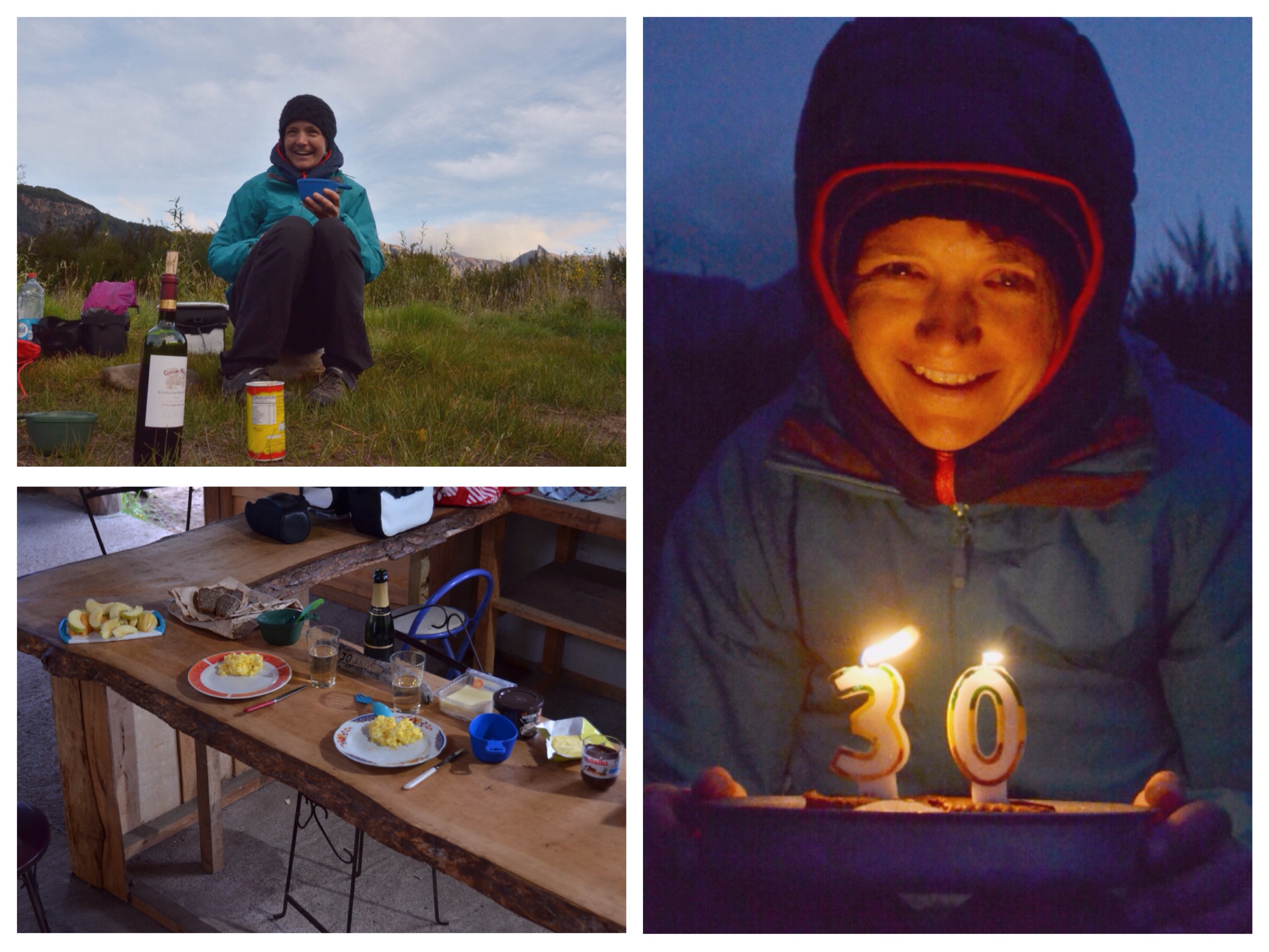 Geburtstagsschmaus mit Rührei, Nutella, Wein, Schämpis und Schoggikuchen Geburtstagsschmaus mit Rührei, Nutella, Wein, Schämpis und Schoggikuchen
