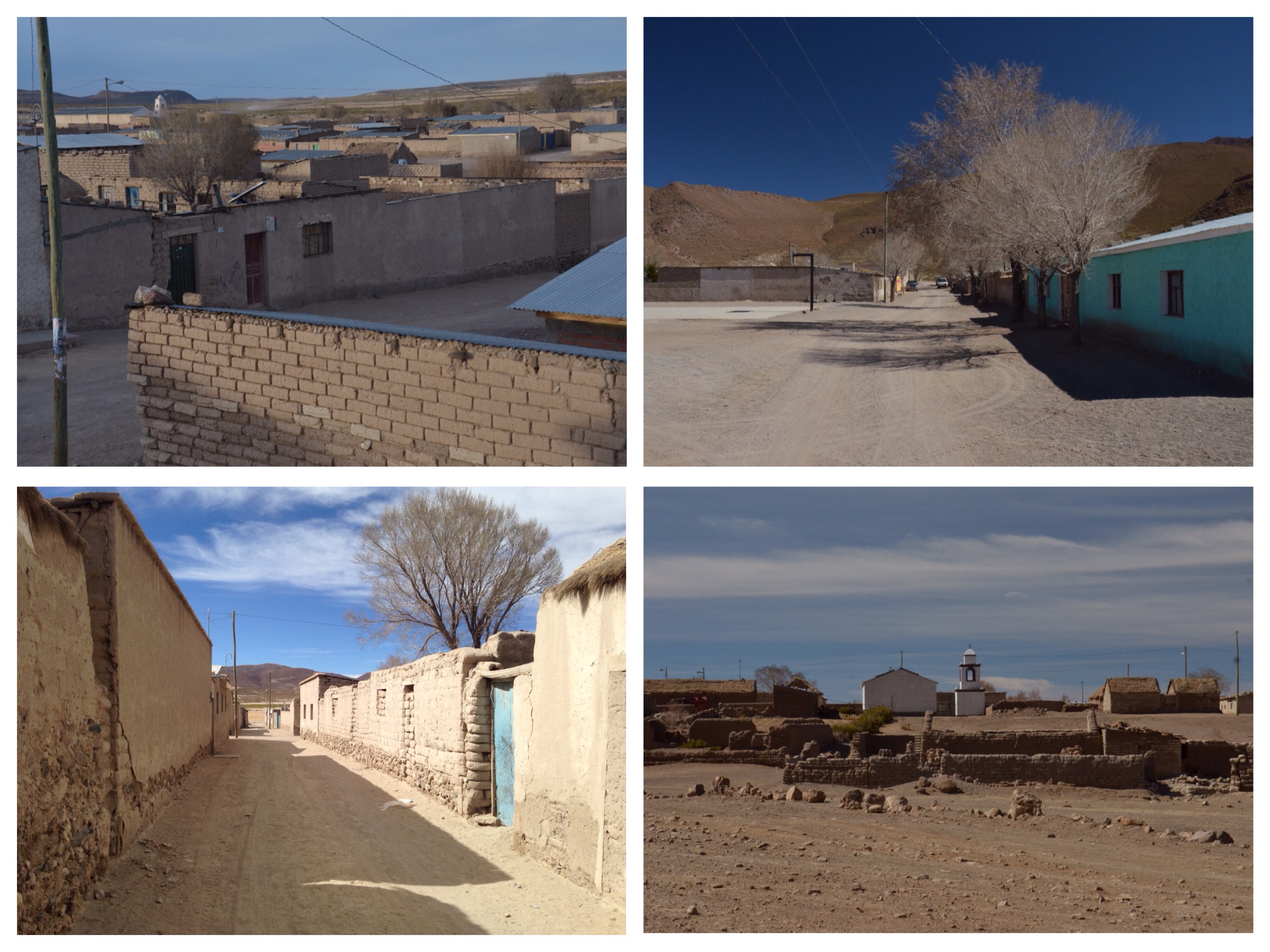 Typische Lehmdörfer im bolivianischen Altiplano