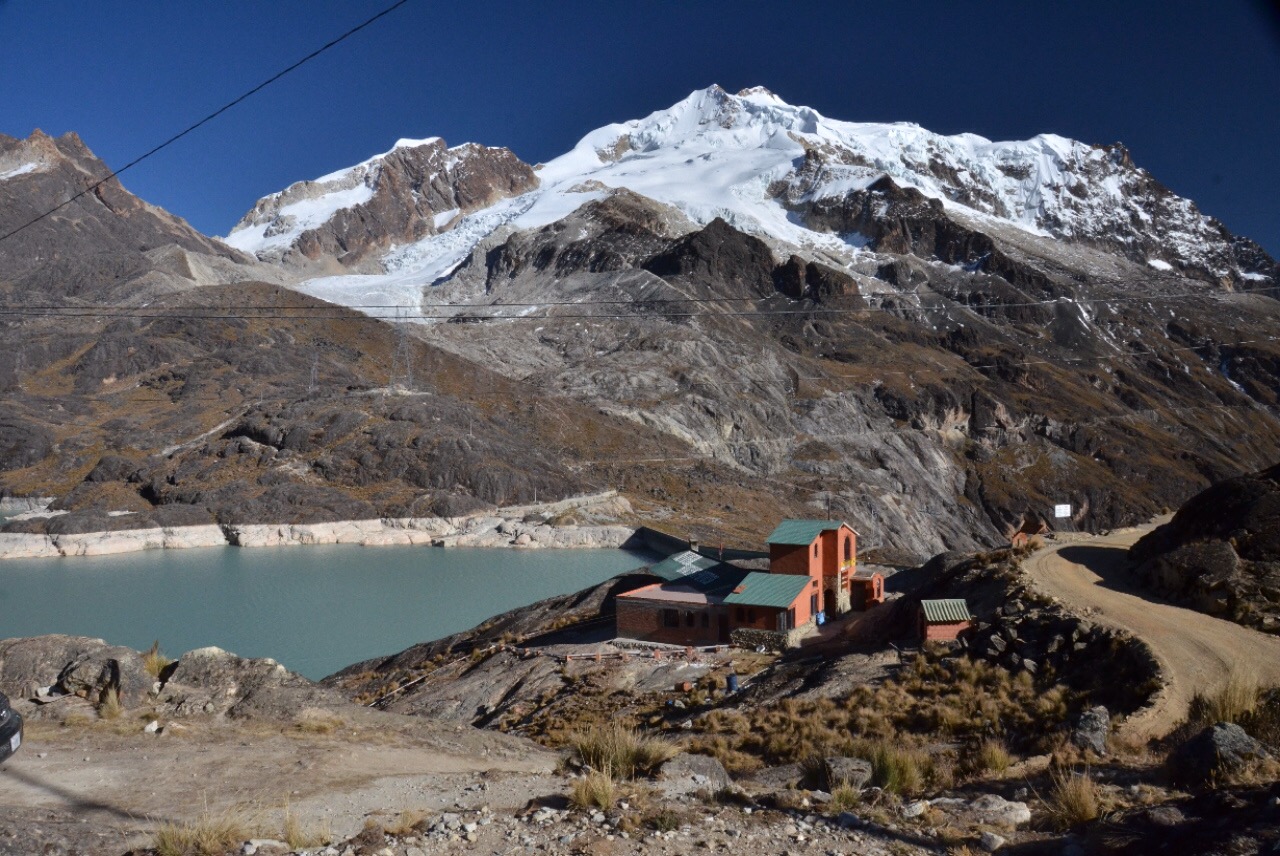 Aussicht vom Base-Camp auf den Huayna Potosí